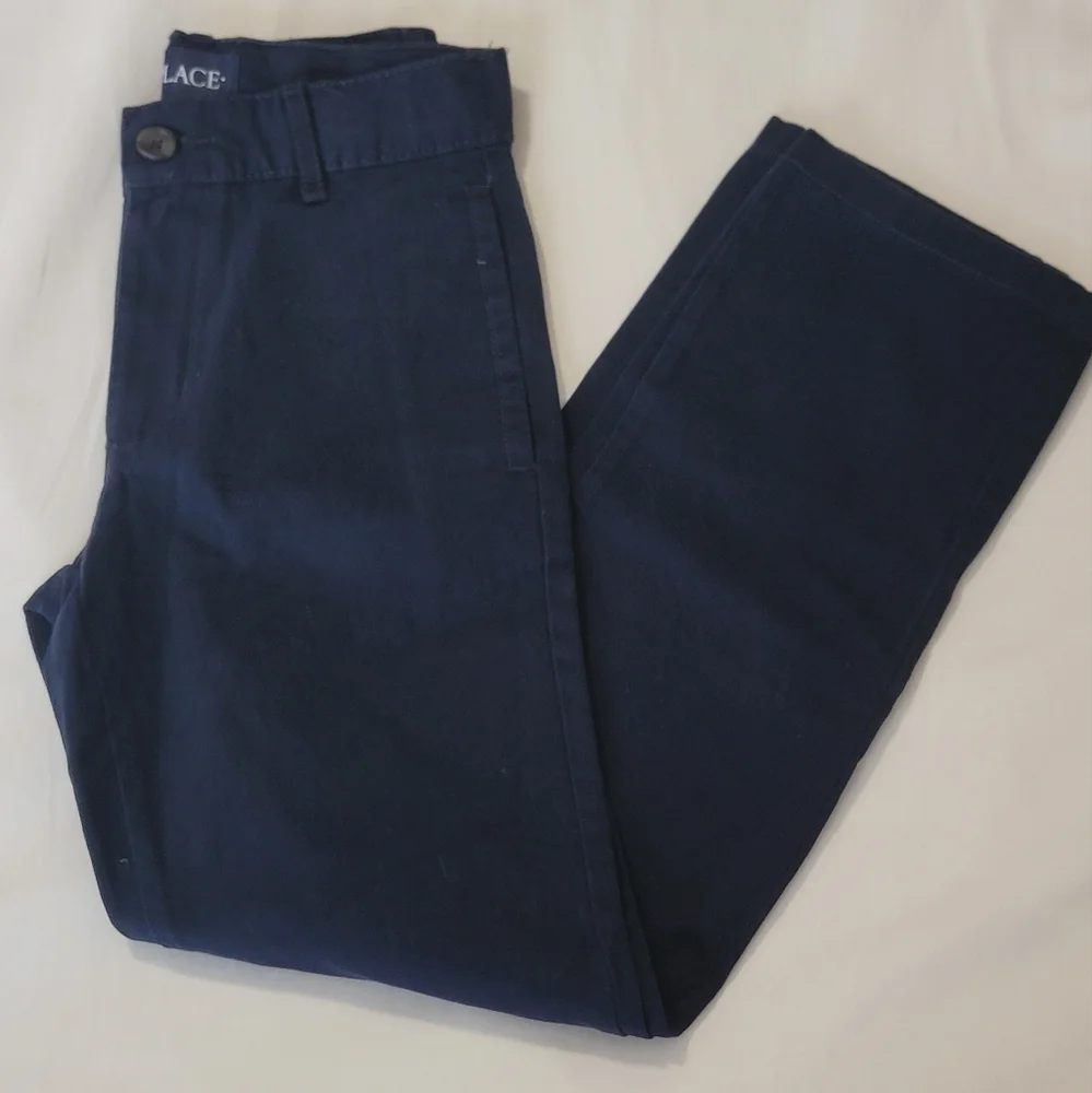 The Children's Place Boys slim fit uniform pants, slim 8, navy